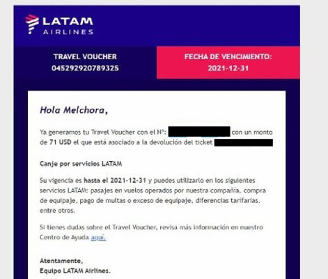 LATAM ticket