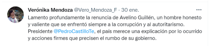 tweet Verónika Mendoza